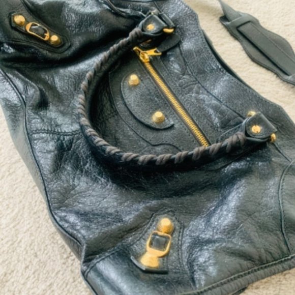 BALENCIAGA Agneau Giant 12 Gold Part Time Black - Picture 9 of 10